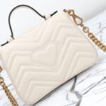 Replica Gucci GG Marmont Top Handle White - 1:1 premium replica handbag