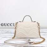 Replica Gucci GG Marmont Top Handle White - high-end replica designer purse