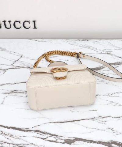 Replica Gucci GG Marmont Top Handle White - 1:1 premium replica handbag