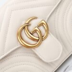 Replica Gucci GG Marmont Top Handle White