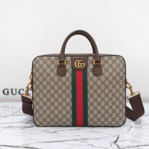 Fake Gucci Briefcase Canvas Beige - top-grade luxury bag dupe