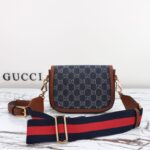 Replika Gucci Horsebit 1955 Double G Mini Denim