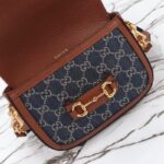 Replika Gucci Horsebit 1955 Double G Mini Denim - luxusní duplikát kabelky nejvyšší kvality