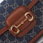 Replika Gucci Horsebit 1955 Double G Mini Denim - klon designové kabelky