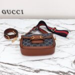 Replika kabelky Gucci Horsebit 1955 Double G Mini Denim - elitní replika kabelky z továrny