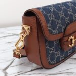 Replika Gucci Horsebit 1955 Double G Mini Denim - luxusní replika designové kabelky