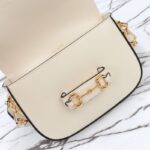 Replica Gucci Horsebit 1955 Double G Mini White