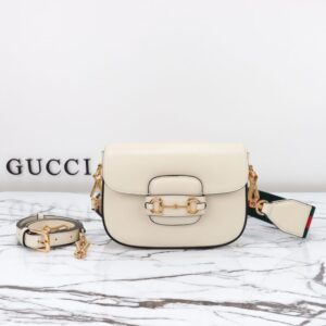 Fake Gucci Horsebit 1955 Double G Mini White - high-quality designer bag dupe