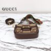 Replica Gucci Horsebit 1955 Double G Mini Brown Canvas - elite factory replica handbag