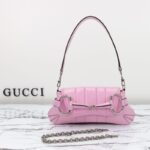 Replica Gucci Horsebit Chain Shoulder Bag Pink