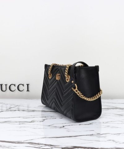 Fake Gucci GG Marmont Tote Black - 1:1 premium replica handbag