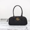 Fake Gucci Marmont Small Top Handle Black - top-grade luxury bag dupe
