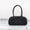 Fake Gucci Marmont Small Top Handle Black - premium superclone handbag