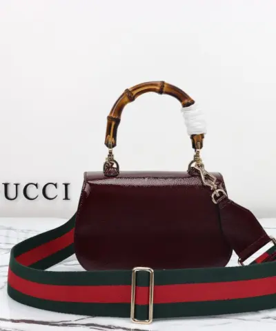 Replica Gucci Bamboo 1947 Bordeaux - best quality fake designer bag