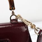 Replica Gucci Bamboo 1947 Patent Bordeaux - high-end replica designer purse
