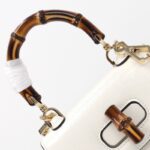 Replika torebki Gucci Bamboo 1947 Patent White - 1:1 premium replika torebki