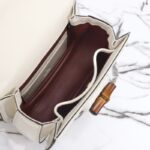 Replika Gucci Bamboo 1947 Patent White - luksusowa podróbka torebki najwyższej jakości