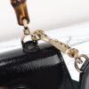 Replica Gucci Bamboo 1947 Patent Black - affordable luxury replica bag