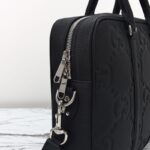 Replica Gucci Briefcase GG Leather Black