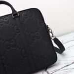 Replica Gucci Briefcase GG Leather Black
