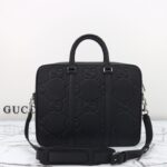 Replica Gucci Briefcase GG Leather Black