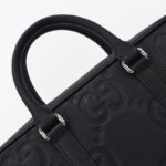 Replica Gucci Briefcase GG Leather Black - affordable luxury replica bag