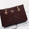 Fake Gucci GG Marmont Tote Bordeaux - high-quality designer bag dupe