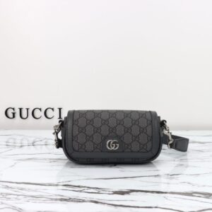 Fake Gucci Ophidia Super Mini Black - top-grade luxury bag dupe