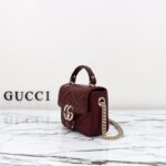 Replica Gucci Marmont Mini Top Handle Bordeaux - premium superclone handbag
