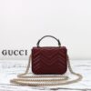 Replica Gucci Marmont Mini Top Handle Bordeaux - best quality fake designer bag