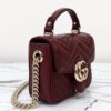 Replica Gucci Marmont Mini Top Handle Bordeaux - best quality fake designer bag