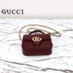 Replica Gucci Marmont Mini Top Handle Bordeaux