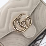Replica Gucci Marmont Mini Top Handle Beige - top-grade luxury bag dupe