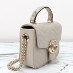 Replica Gucci Marmont Mini Top Handle Beige - designer handbag clone