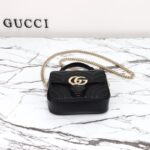 Replica Gucci Marmont Mini Top Handle Black - premium superclone handbag