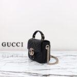 Replica Gucci Marmont Mini Top Handle Black - premium superclone handbag