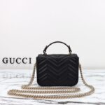 Replica Gucci Marmont Mini Top Handle Black - 1:1 premium replica handbag