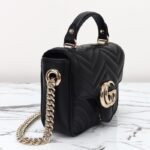 Replica Gucci Marmont Mini Top Handle Black - 1:1 premium replica handbag