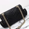 Fake Gucci Marmont 2.0 GG Shoulder Bag Black - ultra-realistic fake purse