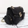 Fake Gucci Marmont 2.0 GG Shoulder Bag Black - high-end replica designer purse