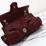 Replica Gucci Marmont 2.0 GG Shoulder Bag Bordeaux - affordable luxury replica bag