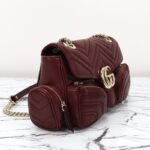 Replica Gucci Marmont 2.0 GG Shoulder Bag Bordeaux