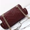 Fake Gucci Marmont 2.0 GG Shoulder Bag Bordeaux - premium superclone handbag