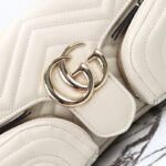 Replica Gucci Marmont 2.0 GG Shoulder Bag White - designer handbag clone