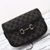 Fake Gucci G 1955 Horsebit Black Denim - 1:1 premium replica handbag