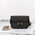Replica Gucci G 1955 Horsebit Black Denim