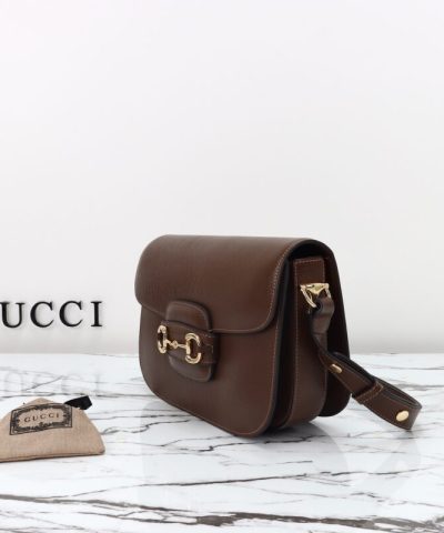 Replica Gucci G 1955 Horsebit Brown - ultra-realistic fake purse