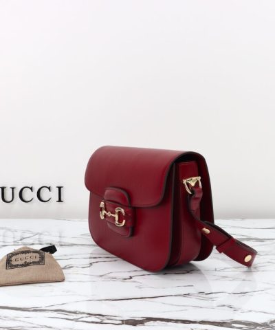 Fake Gucci G 1955 Horsebit Red - high-quality designer bag dupe