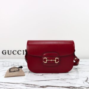 Fake Gucci G 1955 Horsebit Red - elite factory replica handbag