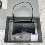 Replica Balenciaga Crush Small Black Silver - premium superclone handbag